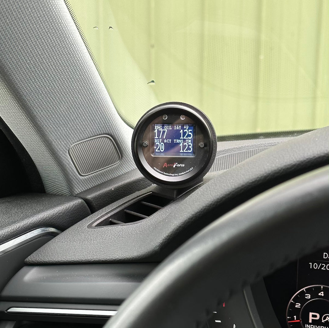 Audi B5 Gauge Pod 52mm Boost Gauge Pod Vent Mount For Audi B5 S4/RS4/A4 - MAXAirflow Tech, 3D Printed Black Plastic Audi B5 Boost Gauge Pod - Foto 6